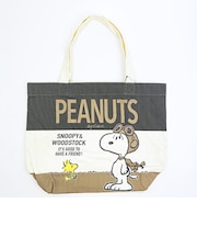 スヌーピー キャンパストートバッグ (ブラウン) SNOOPY