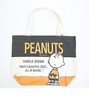 スヌーピー チャーリーブラウン キャンバストートバッグ (オレンジ) SNOOPY