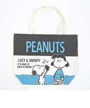 スヌーピー ルーシー キャンバストートバッグ (ブルー) SNOOPY