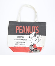 スヌーピー チャーリーブラウン キャンバストートバッグ (レッド) SNOOPY