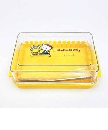 サンリオ ハローキティ カッティングガイド付バターケース レトロ25 キッチン 日本製 Sanrio