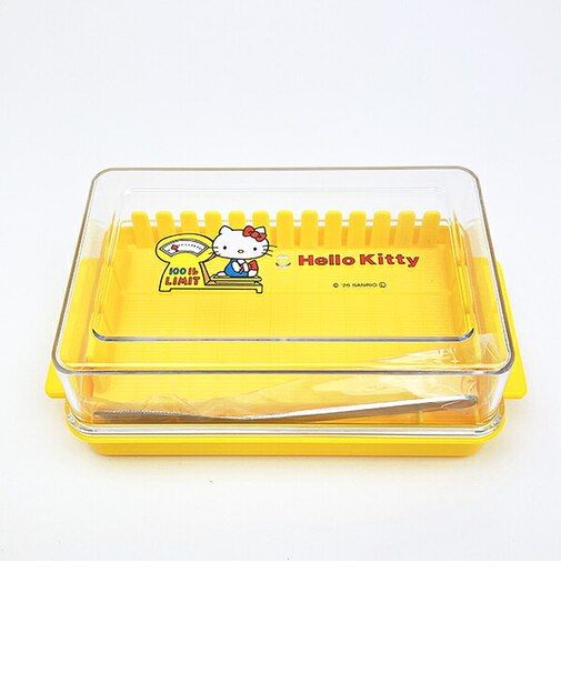 サンリオ ハローキティ カッティングガイド付バターケース レトロ25 キッチン 日本製 Sanrio