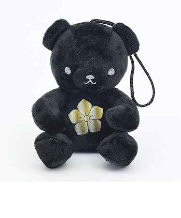 家紋シリーズ 漆黒の歴史ベア 明智光秀 明智家 桔梗紋  クマアンドベアー 歴史 戦国 kuma and bear 歴史ベアシリーズ