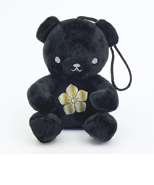 家紋シリーズ 漆黒の歴史ベア 明智光秀 明智家 桔梗紋  クマアンドベアー 歴史 戦国 kuma and bear 歴史ベアシリーズ