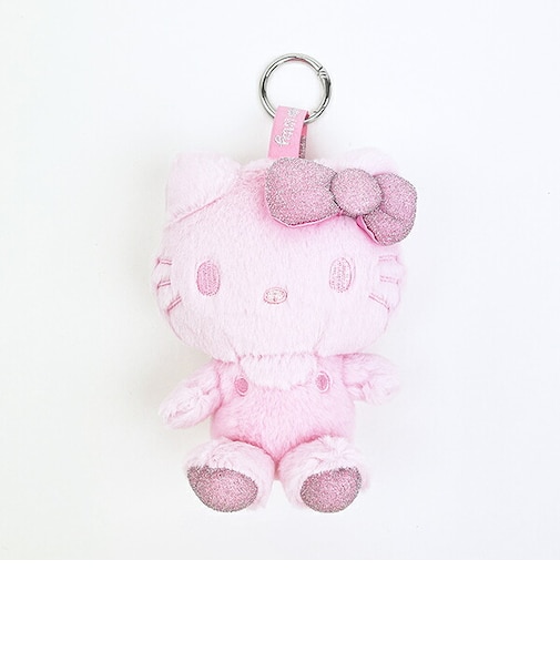 サンリオ ハローキティ ふわふわグリッターマスコットキーリング (ピンク) 推し活 Sanrio