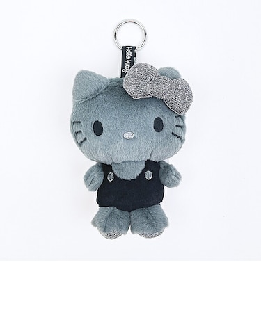 サンリオ ハローキティ ふわふわグリッターマスコットキーリング (ブラック) 推し活 Sanrio