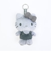 サンリオ ハローキティ ふわふわグリッターマスコットキーリング (グレー) 推し活 Sanrio