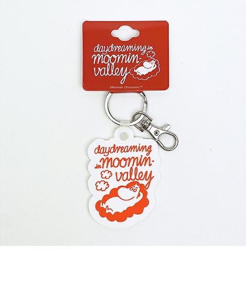 ムーミン ラバーキーホルダー レッド daydreaming in moominvalley MOOMIN
