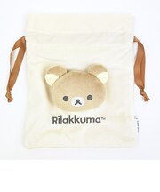 リラックマ ぬいぐるみ付き巾着
