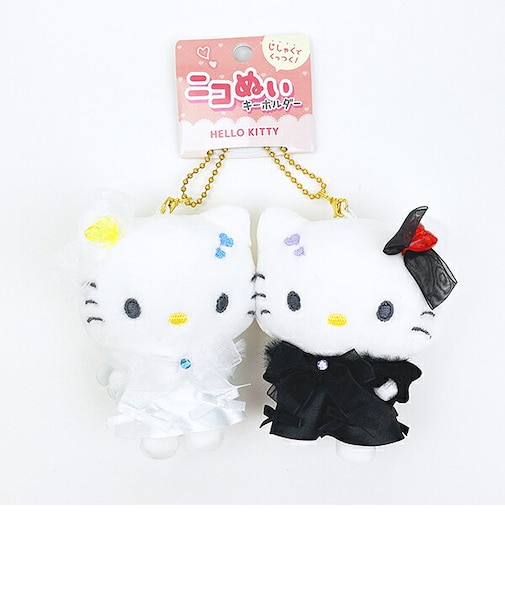 サンリオ ハローキティ×ミミィ ニコぬいキーホルダー (天使と悪魔) Sanrio