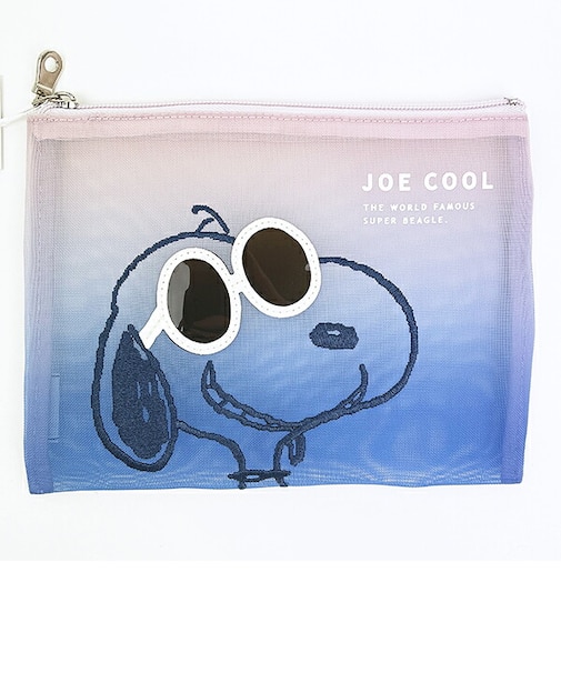 スヌーピー ジョークール メッシュフラットポーチ サンセットサングラス SNOOPY