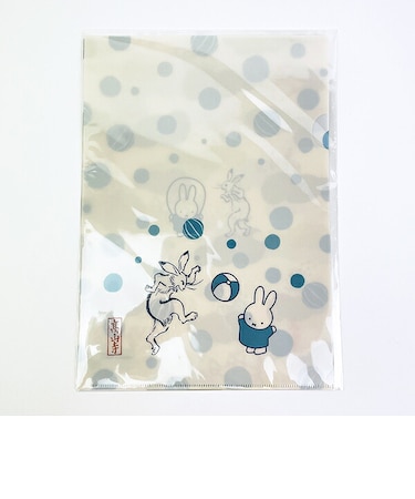 ミッフィー miffy × 鳥獣戯画 A4クリアファイル 2枚セット(A) 文具