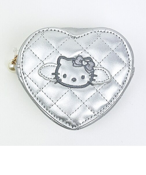 サンリオ ハローキティ キルティングハートコインケース シルバー 財布 Sanrio