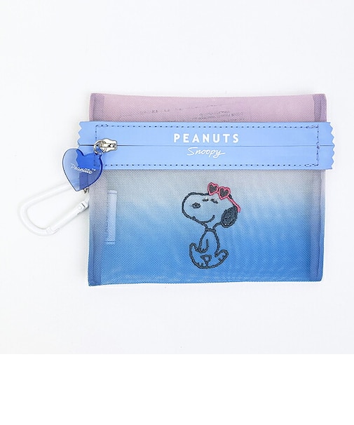 スヌーピー メッシュミニポーチ グラデーション SNOOPY