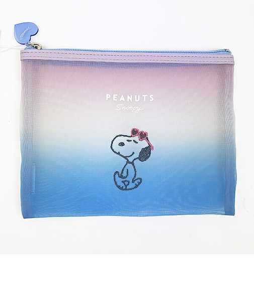 スヌーピー メッシュフラットポーチ グラデーション SNOOPY