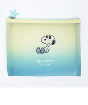 スヌーピー ジョークール メッシュフラットポーチ グラデーション SNOOPY
