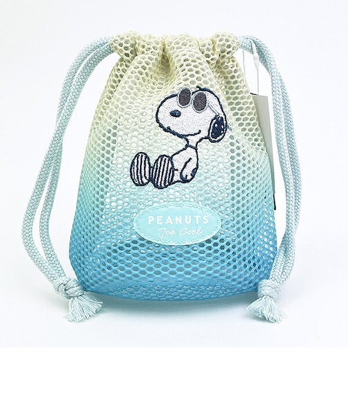 スヌーピー ジョークール メッシュ巾着 グラデーション SNOOPY