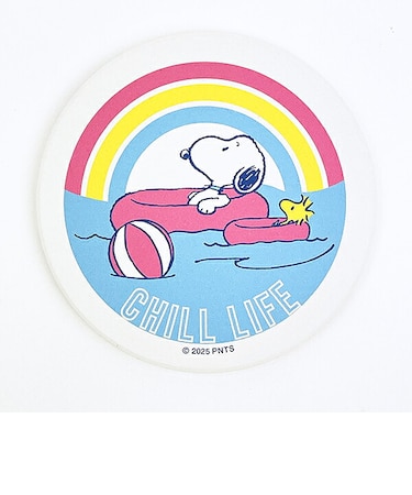 スヌーピー レインボー 吸水コースター チルライフ SNOOPY