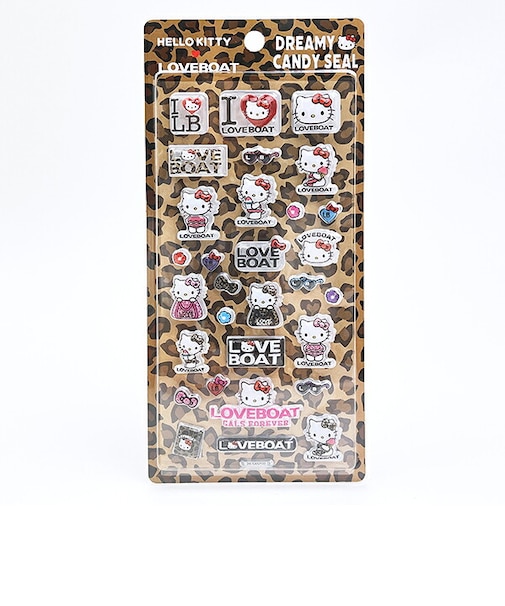 サンリオ ハローキティ × LOVEBOAT (ラブボート)  シール LEOPARD 文具