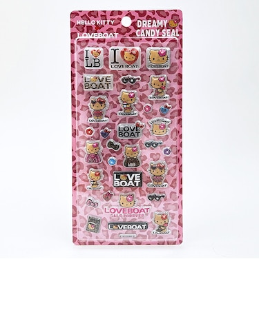 サンリオ ハローキティ × LOVEBOAT (ラブボート) シール PINKLEOPARD 文具