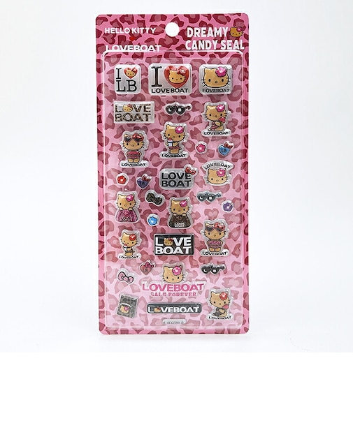 サンリオ ハローキティ × LOVEBOAT (ラブボート) シール PINKLEOPARD 文具