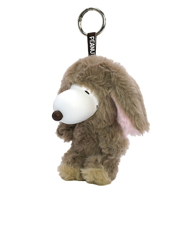 スヌーピー ふわフードロップイヤーバニー ファインフェイスミニ ブラウン マスコット SNOOPY