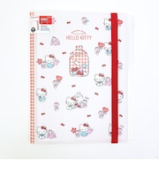 サンリオ ハローキティ ゴムバンド付きクリアファイル レッド 文具 Sanrio