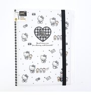 サンリオ ハローキティ ゴムバンド付きクリアファイル ブラック 文具 Sanrio