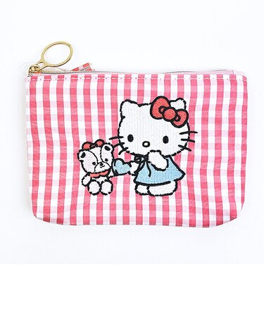 サンリオ ハローキティ フラットポーチ レッド Sanrio