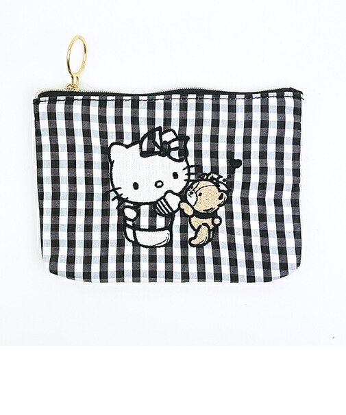 サンリオ ハローキティ フラットポーチ ブラック Sanrio