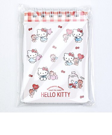 サンリオ ハローキティ Wリングメモ(A7) レッド 文具 日本製 Sanrio