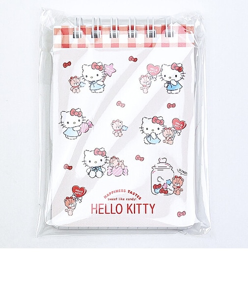 サンリオ ハローキティ Wリングメモ(A7) レッド 文具 日本製 Sanrio