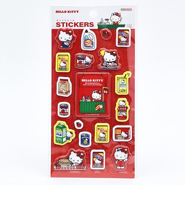 サンリオ ハローキティ ぷっくりシール レッド 文具 Sanrio