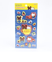 サンリオ ハローキティ ×くまのがっこう ぷっくりシール ブルー 文具 Sanrio