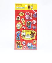 サンリオ ハローキティ ×くまのがっこう ぷっくりシール レッド 文具 Sanrio