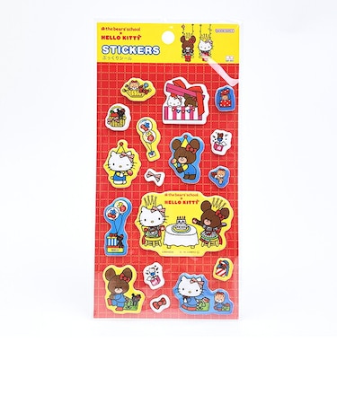 サンリオ ハローキティ ×くまのがっこう ぷっくりシール レッド 文具 Sanrio