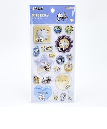 スヌーピー (スヌーピー＆ウッドストック) カプセル＆ラメシール 文具 SNOOPY