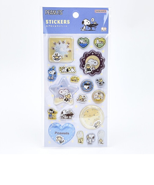 スヌーピー (スヌーピー＆ウッドストック) カプセル＆ラメシール 文具 SNOOPY