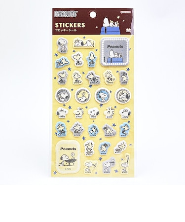 スヌーピー (スヌーピー＆ウッドストック) フロッキーシール 文具 SNOOPY