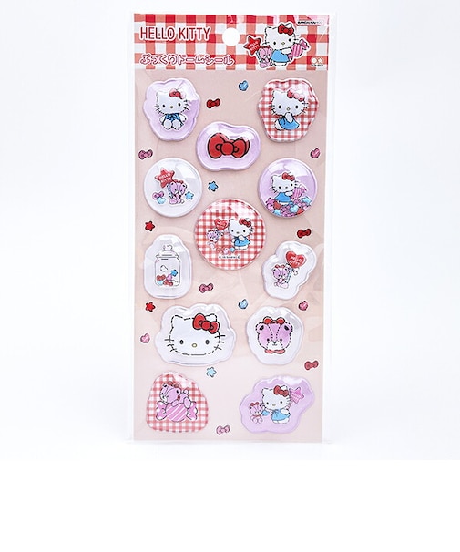サンリオ ハローキティ ぷっくりドームシール レッド 文具 Sanrio