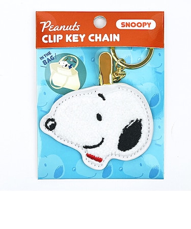 スヌーピー さがら刺繍クリップ キーホルダー SNOOPY