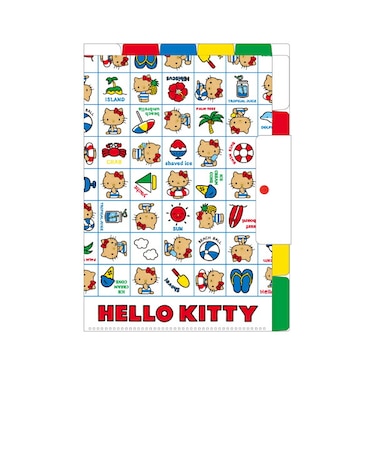サンリオ 日焼けキティ 上からも横からも取り出せるファイル マス目 文具 Sanrio