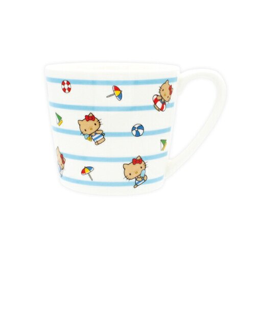 サンリオ 日焼けキティ メジャーマグカップ 総柄 コップ Sanrio
