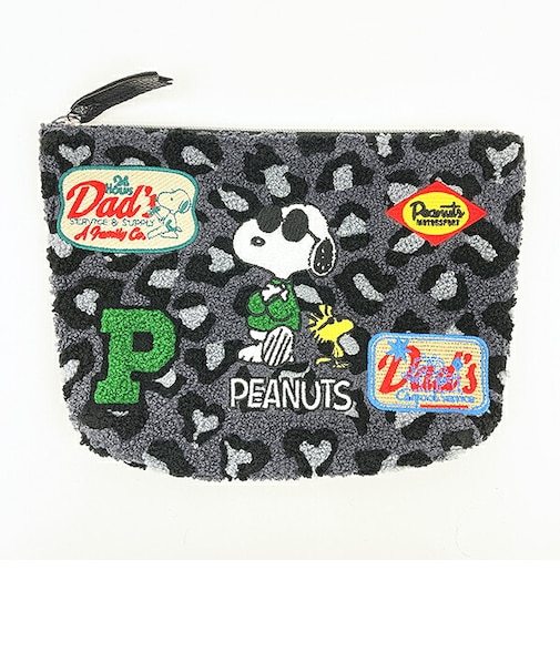 スヌーピー ジョークール × ウッドストック さがらポーチ (BLACKLEOPARD) SNOOPY