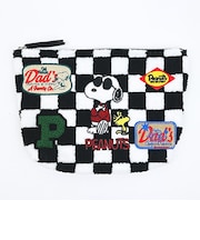 スヌーピー ジョークール × ウッドストック さがらポーチ (チェッカーズフラッグ) SNOOPY