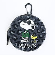 スヌーピー ジョークール × ウッドストック サークルさがらポーチ (BLACKLEOPARD) SNOOPY
