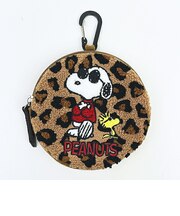 スヌーピー ジョークール × ウッドストック サークルさがらポーチ (LEOPARD) SNOOPY