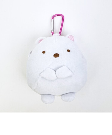 すみっコぐらし しろくま カラビナ付きぬいぐるみファスナーマスコット すみっこ