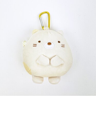 すみっコぐらし ねこ カラビナ付きぬいぐるみファスナーマスコット すみっこ