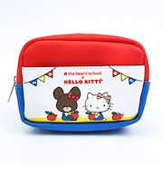 サンリオ ハローキティ ×くまのがっこう マルチポーチ レッド×ブルー Sanrio